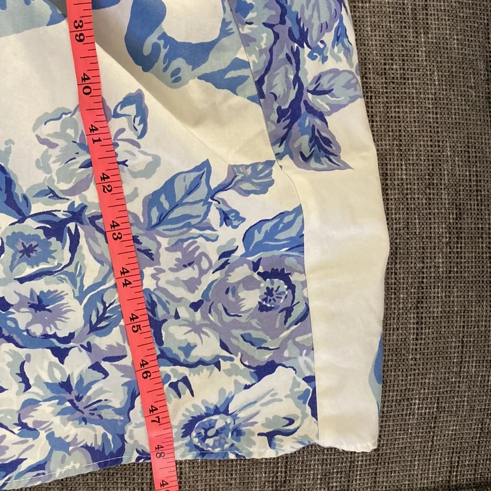 Vintage Sunshine Starshine 80s Toile Porcelain chinoiserie  dress button front - Picture 10 of 11